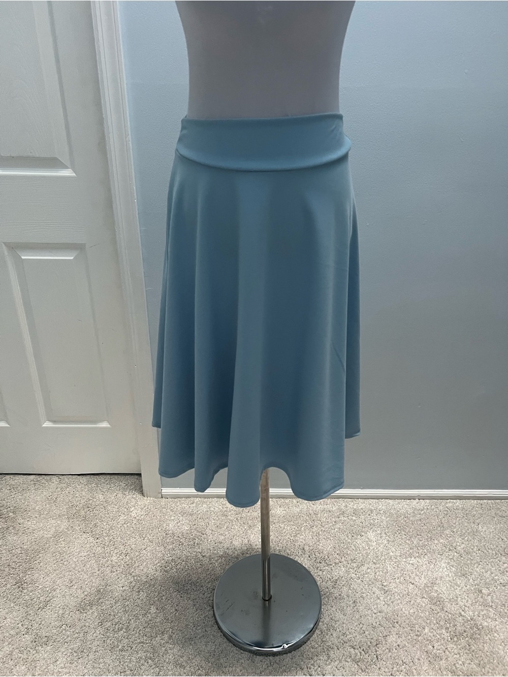 Oulm Dusty light  Blue Circle Skirt